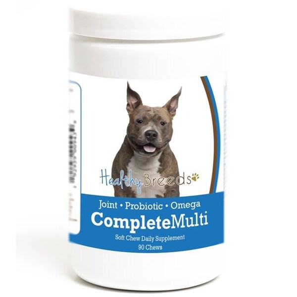 Healthy Breeds 192959009439 American Staffordshire Terrier all in one Multivitamin Soft Chew - 90 Count 192959009439 - main